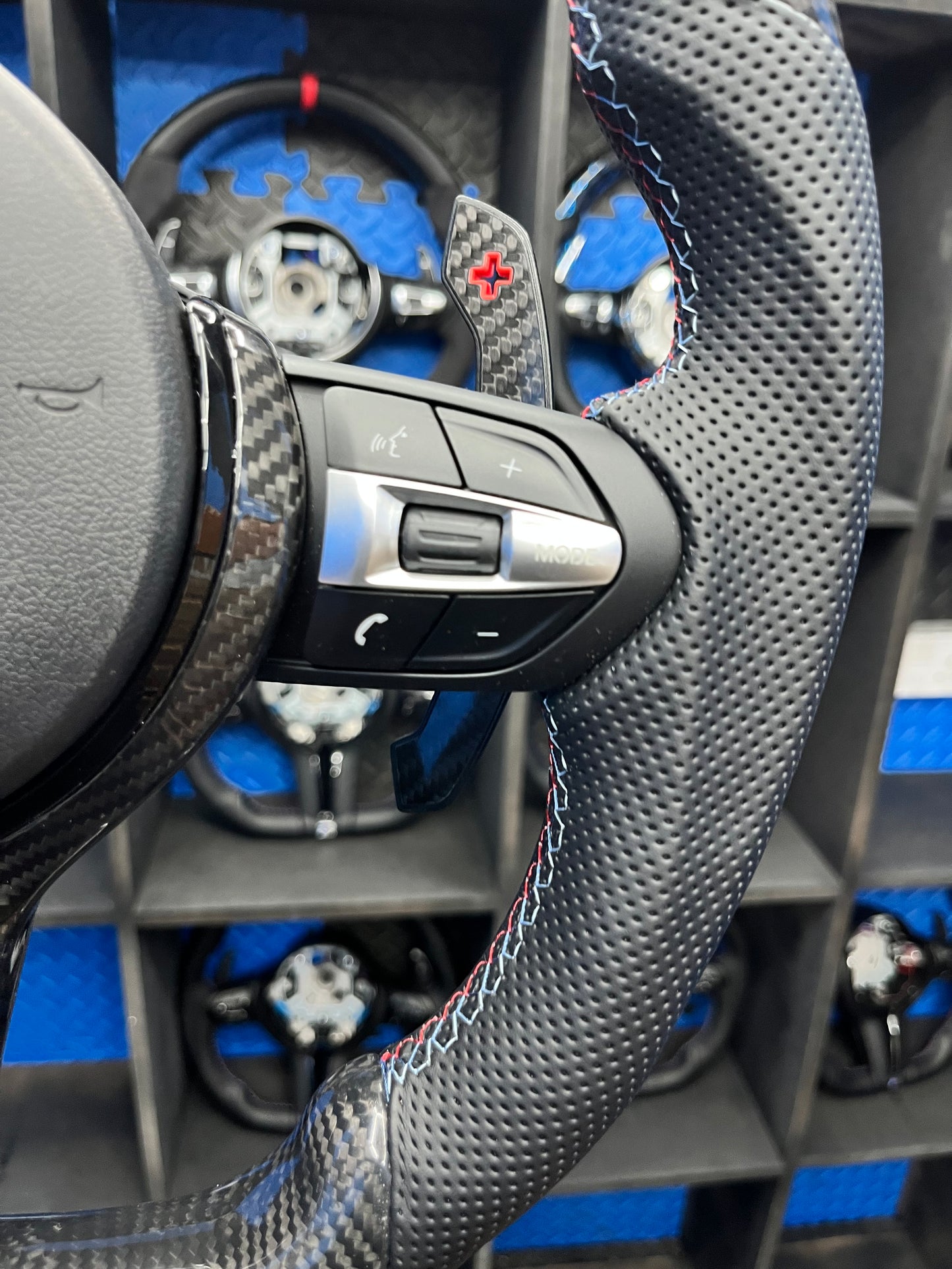 BMW F series Steering Wheel Flat Bottom - carbon