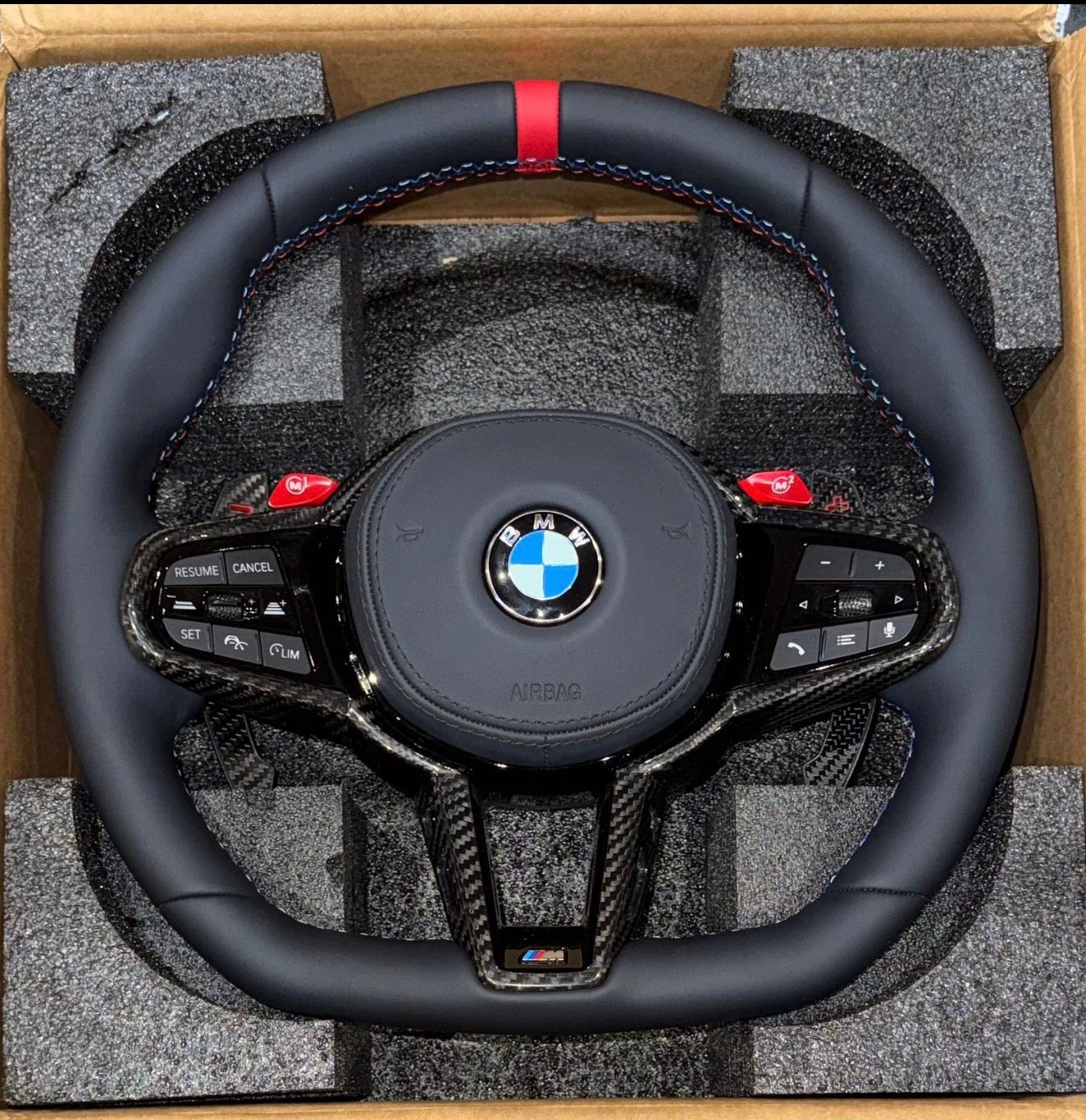 BMW G series Steering Wheel Carbon Fibre & leather