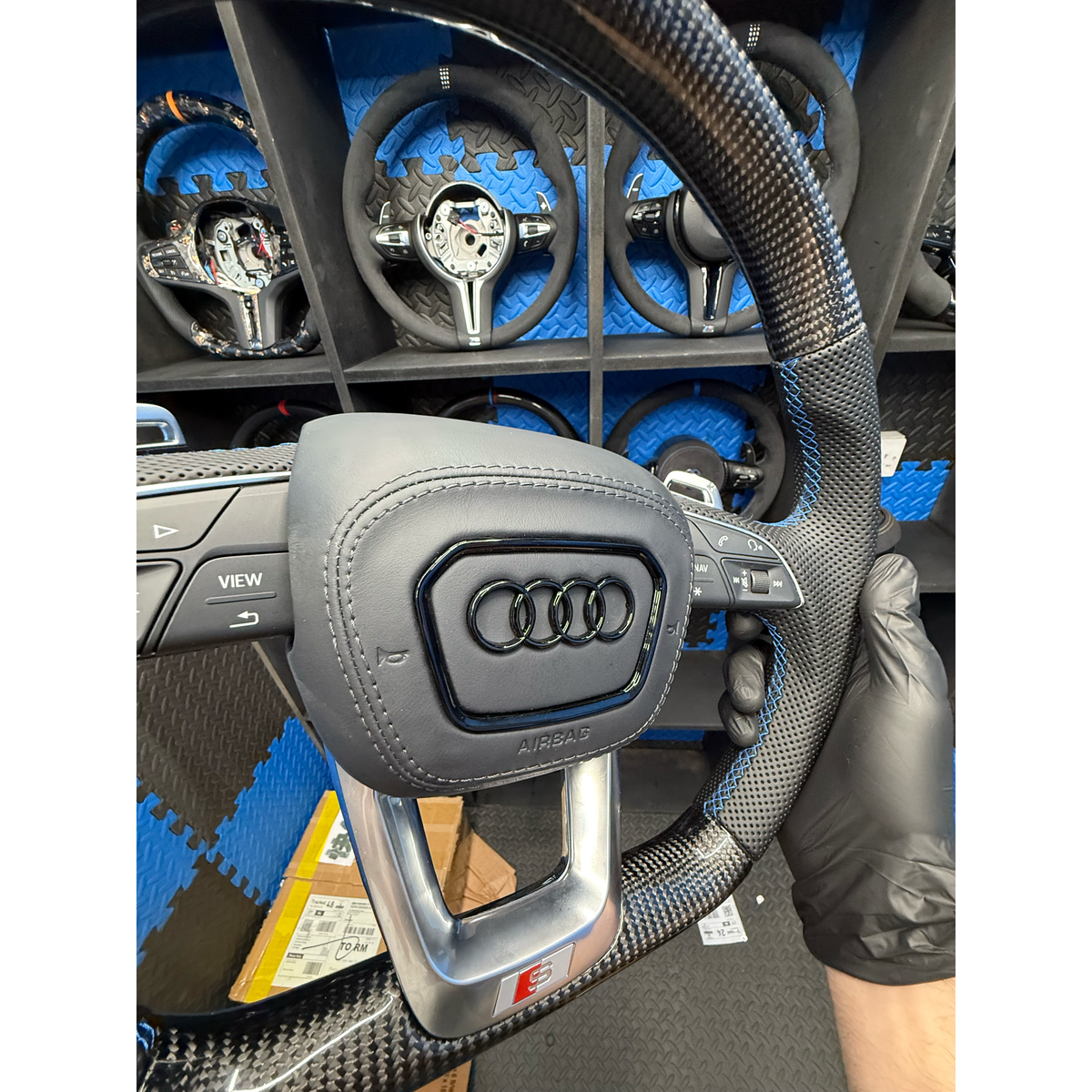 Audi S & RS Steering Wheel carbon fibre and leather