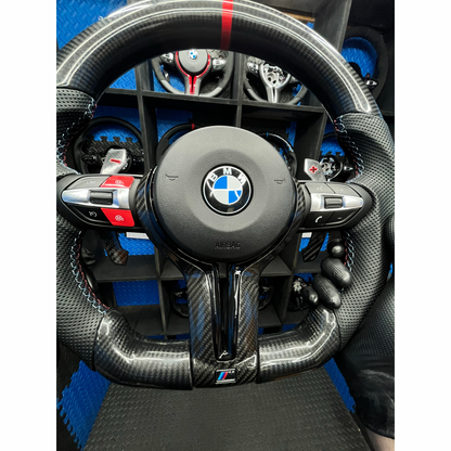 BMW F series Steering Wheel Flat Bottom - carbon