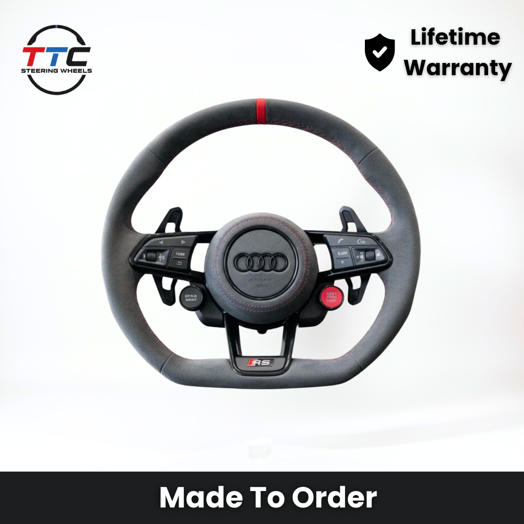 Audi S RS Flat Bottom Steering Wheel – Alcantara