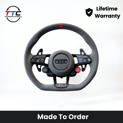 Audi S RS Flat Bottom Steering Wheel – Alcantara