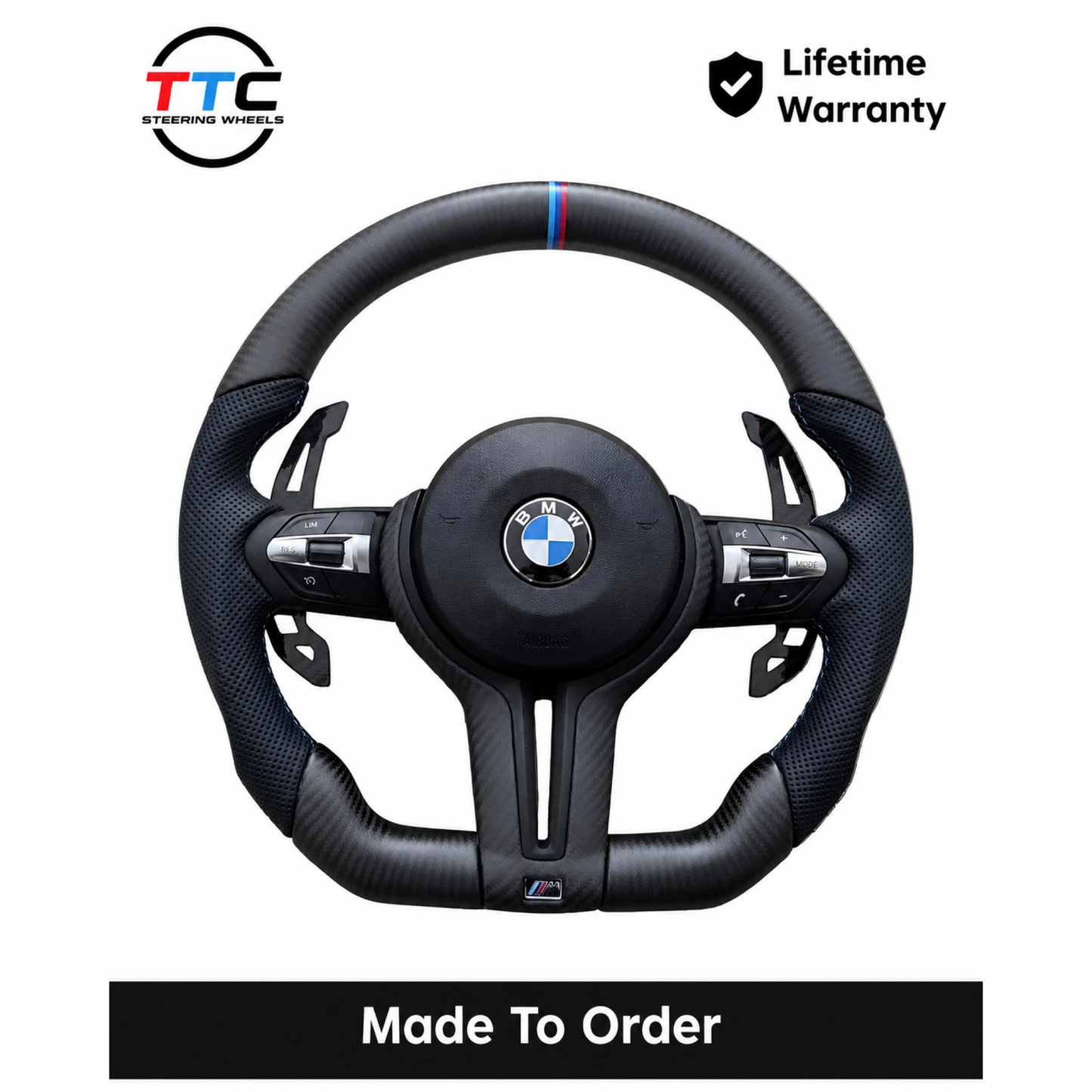 BMW F series Steering Wheel Flat Bottom -Dry carbon