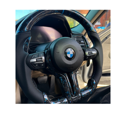 BMW F series Steering Wheel Flat Bottom -forged carbon