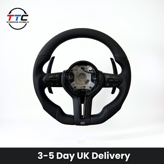BMW F SERIES 2011-2019 LEATHER D SHAPE STEERING WHEEL (NO AIRBAG)