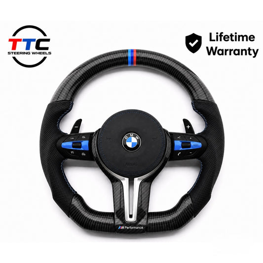 BMW F series Steering Wheel Flat Bottom -carbon fibre