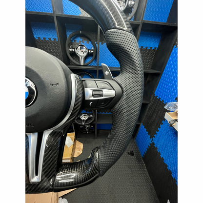 BMW F series Steering Wheel Flat Bottom - carbon