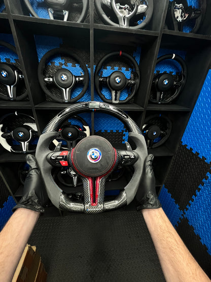 BMW F series LED RPM Steering Wheel red Carbon