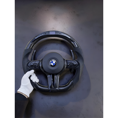 BMW F series LED RPM Steering Wheel Carbon-black