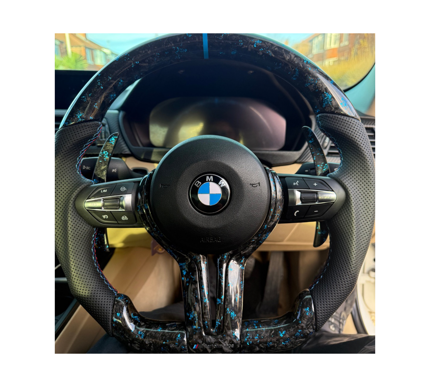 BMW F series Steering Wheel Flat Bottom -forged carbon