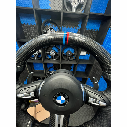 BMW F series Steering Wheel Flat Bottom - carbon