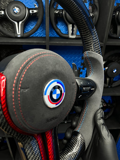 BMW F series LED RPM Steering Wheel red Carbon