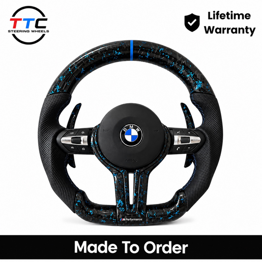 BMW F series Steering Wheel Flat Bottom -forged carbon