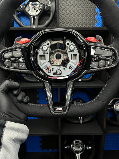 BMW G series Steering Wheel Carbon Fibre & leather