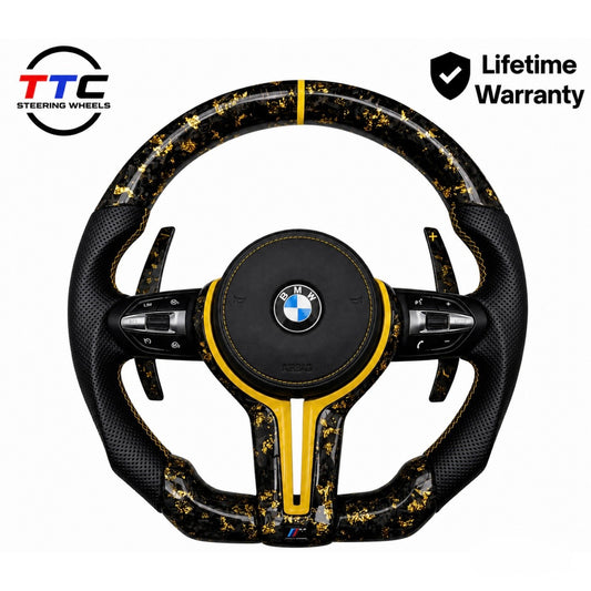 BMW F series Steering Wheel Flat Bottom -forged carbon