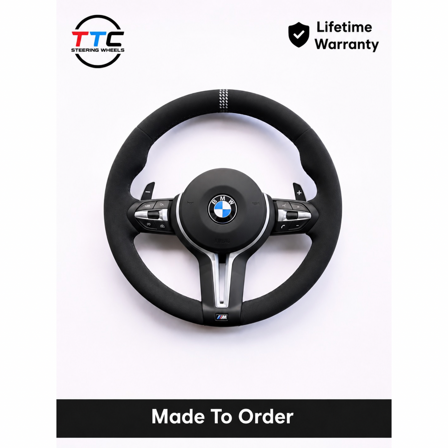 BMW F series CS Steering Wheel -Alcantara