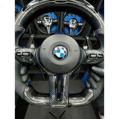 BMW F series LED RPM Steering Wheel Carbon-black