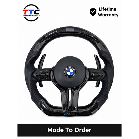 BMW F series LED RPM Steering Wheel Carbon-black