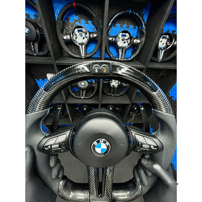BMW F series LED RPM Steering Wheel Carbon-black