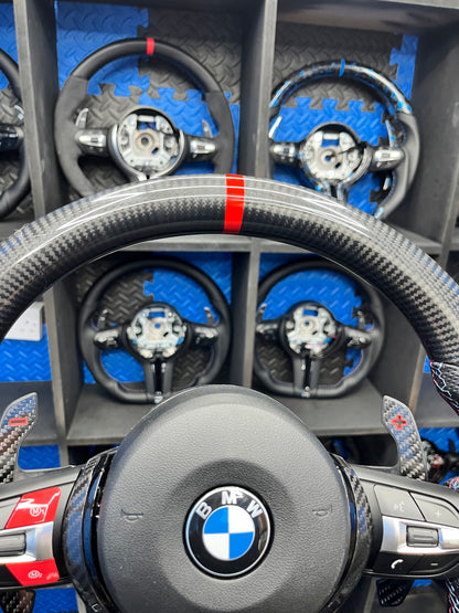 BMW F series Steering Wheel Flat Bottom - carbon