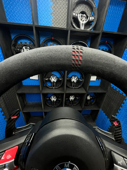 BMW F series Gloss Black & carbon Steering Wheel – alcantara