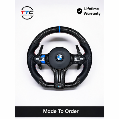 BMW F series Steering Wheel Flat Bottom - carbon