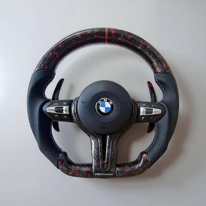 BMW F series Steering Wheel Flat Bottom -forged carbon ￼