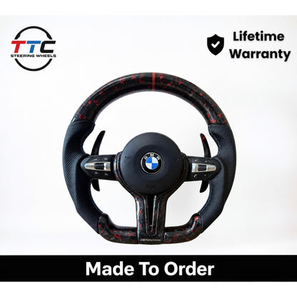 BMW F series Steering Wheel Flat Bottom -forged carbon ￼