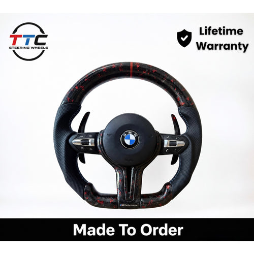BMW F series Steering Wheel Flat Bottom -forged carbon ￼