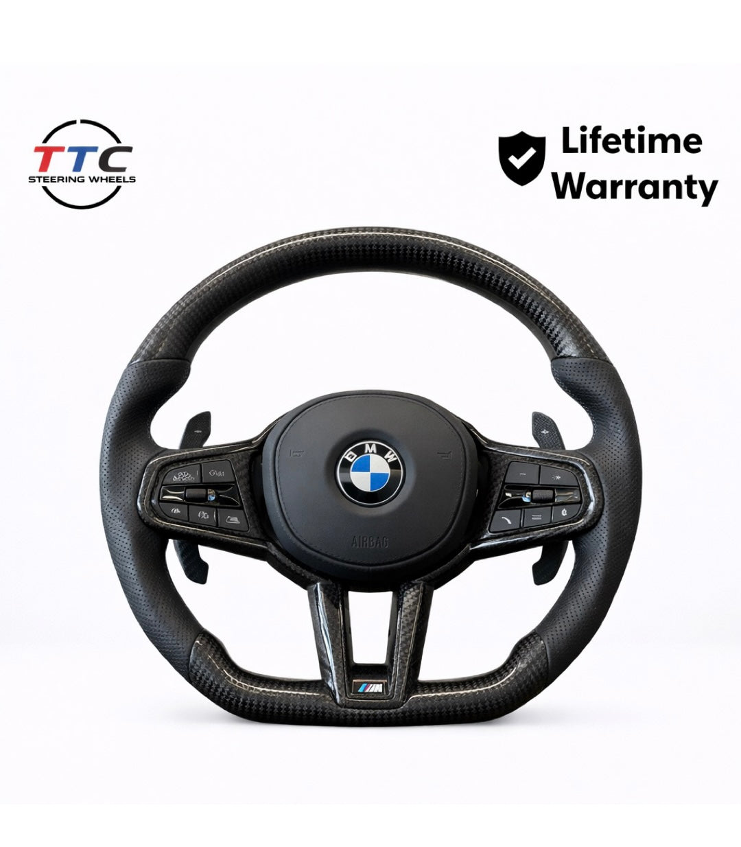 BMW G series Steering Wheel Carbon Fibre & leather