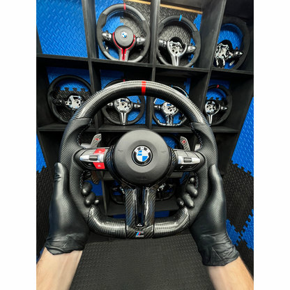 BMW F series Steering Wheel Flat Bottom - carbon