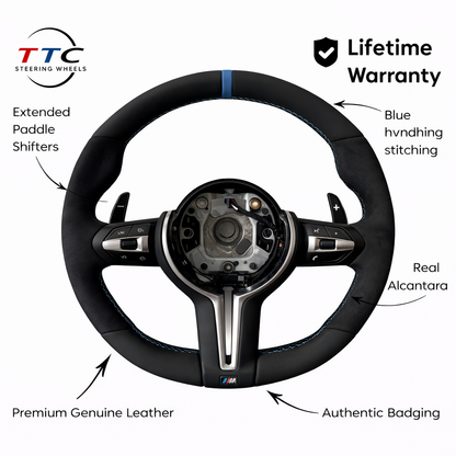 BMW F series Steering Wheel - Alcantara & Leather (No Airbag)