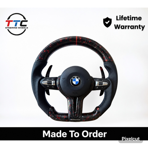 BMW F series Steering Wheel Flat Bottom -forged carbon ￼