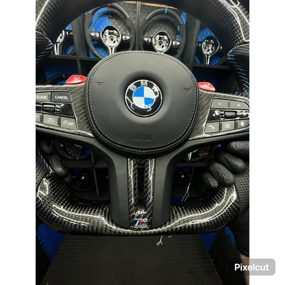 BMW G series LED Steering Wheel Carbon Fibre & leather
