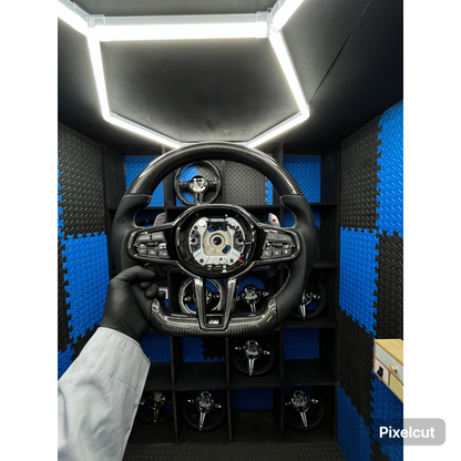BMW G series Steering Wheel Carbon Fibre & leather